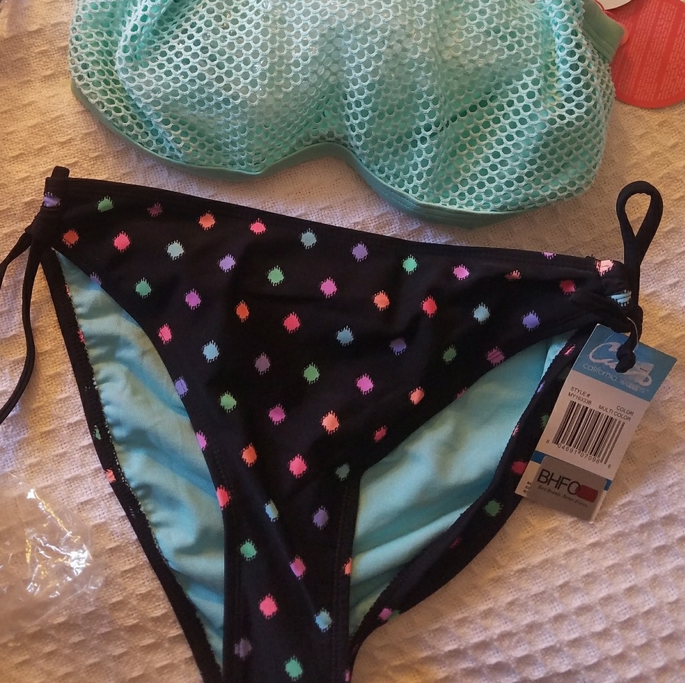 NWT Curves swim bottom polka dots